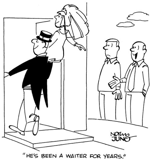 "He's been a waiter for years."