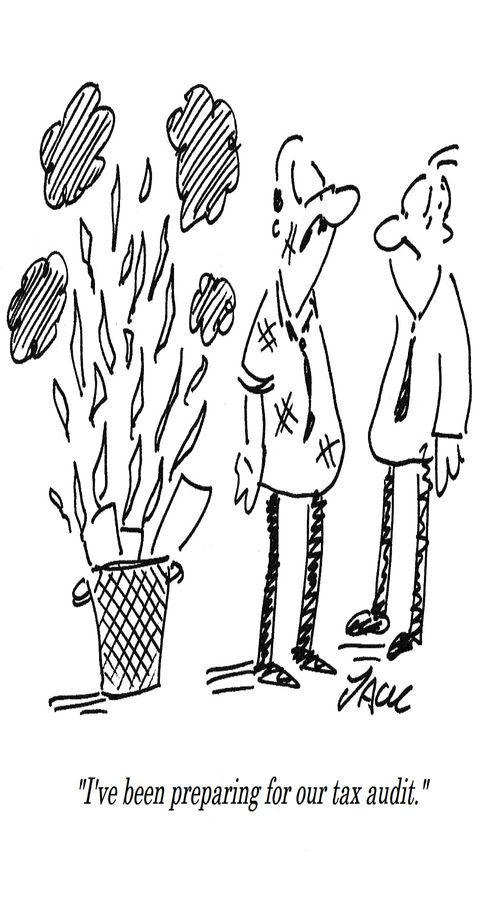 "I've been preparing for our tax audit."