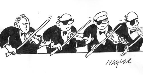 Perils of a violin player.