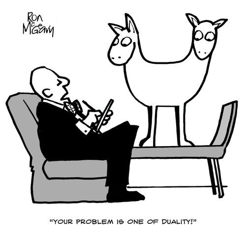 "Your problem is one of duality."