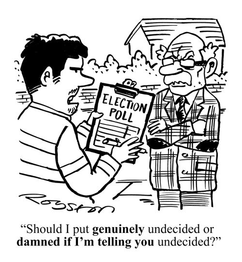 "Should I put genuinely undecided or damned if I'm telling you undecided."