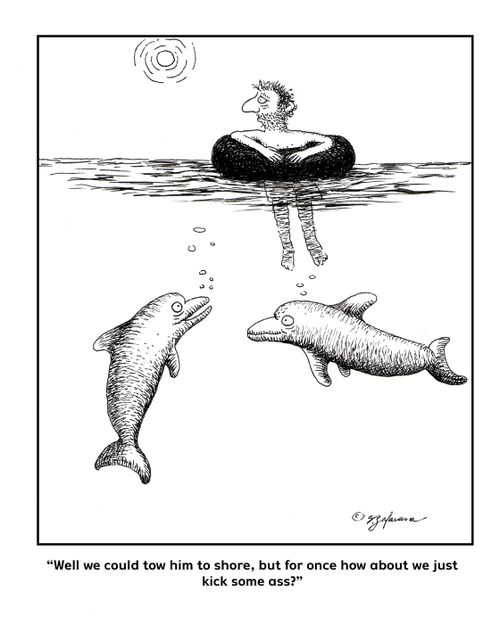 "Well we could tow him to shore, but for once how about we just kick some ass?"