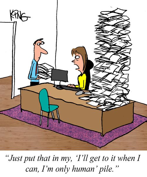 "Just put that in my, 'I'll get to it when I can, I'm only human' pile."