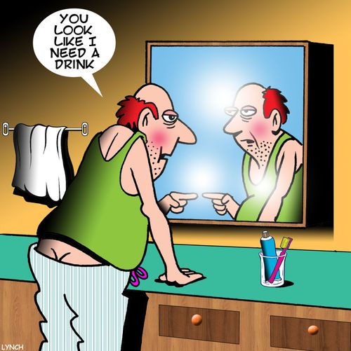 "You look like I need a drink."