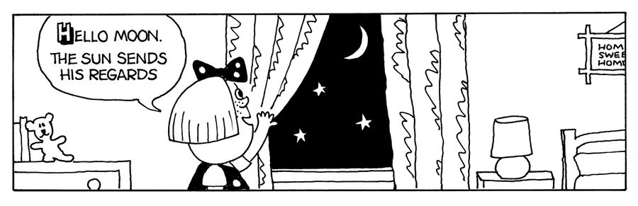 "Hello moon, the sun sends his regards."