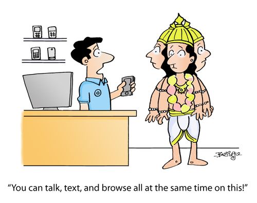 "You can talk, text, and browse all at the same time on this!"