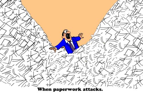 When paperwork attacks.