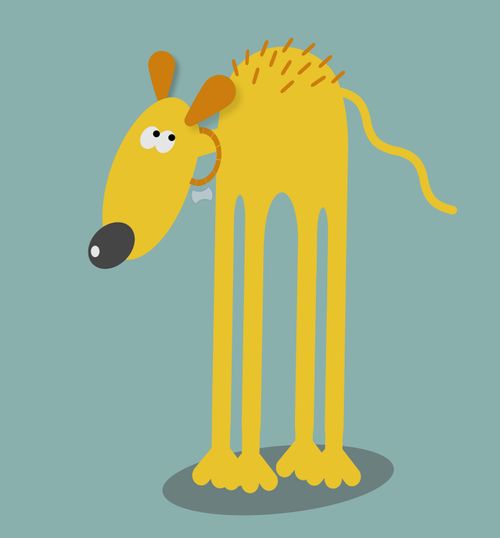 A yellow dog