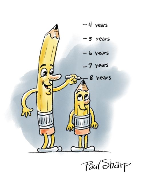 Pencils aging