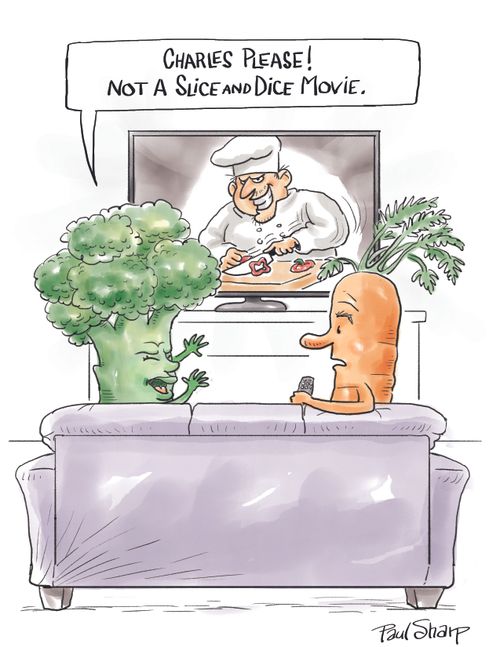 "Charles please! Not a slice and dice movie."