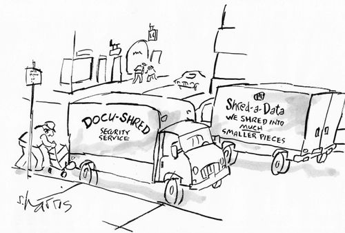 Shred-a Data - We shred into much smaller pieces.