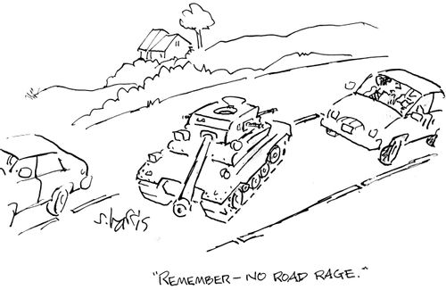 "Remember - no road rage."