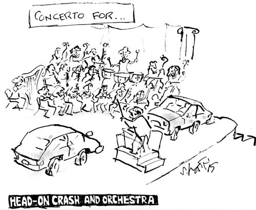 Concerto for...head-on crash and orchestra.