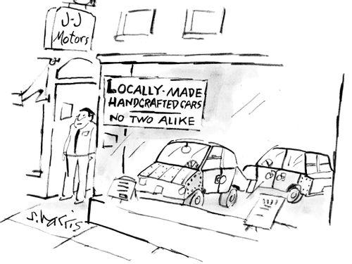 Locally made, handcrafted cars - no two alike.