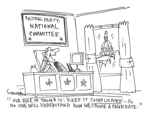 "Our rule of thumb is: 'Keep it complicated'  - so no one will understand how we choose a candidate."