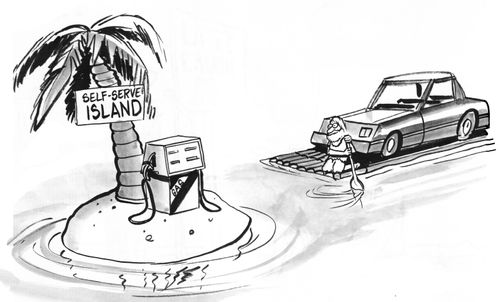 Self-serve island
