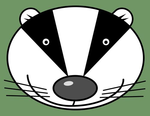 A smiling badger
