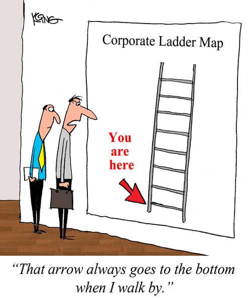 "That arrow always goes to the bottom when I walk by."