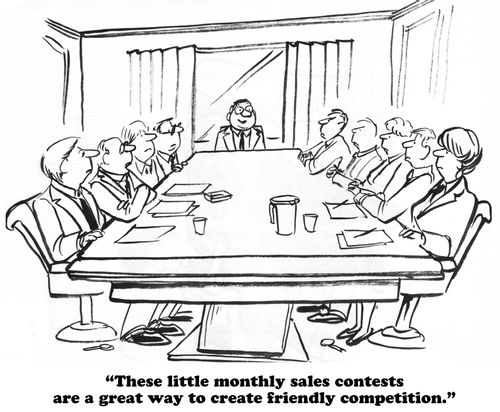 These little monthly sales contests are a great way to create friendly competition."