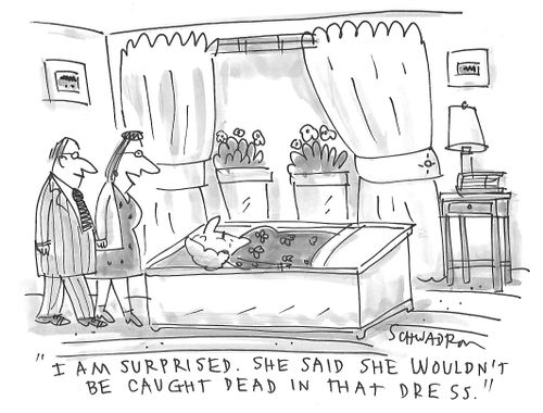 "I am surprised. She said she wouldn't be caught dead in that dress."