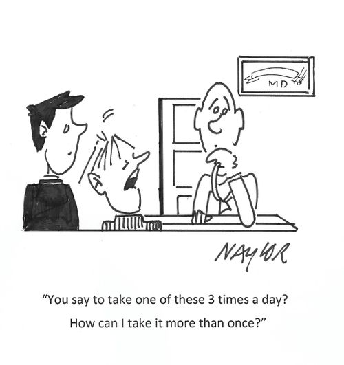 "You say to take one of these 3 times a day? How can I take it more than once?"