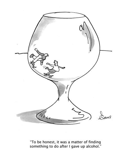 "To be honest, it was a matter of finding something to do after I gave up alcohol."
