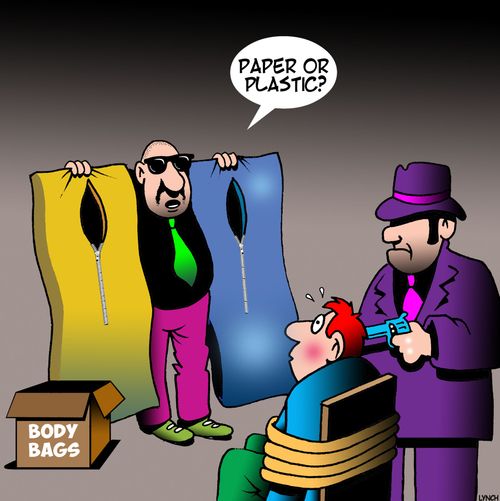 "Paper or plastic?"