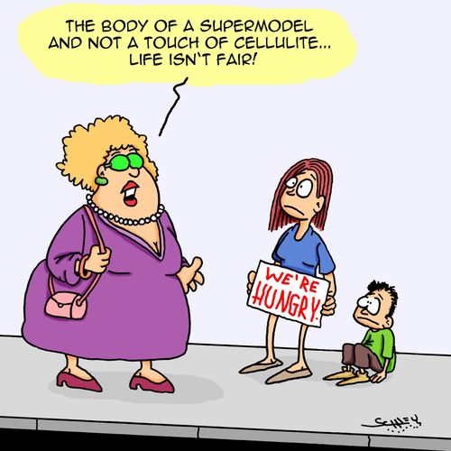 "The body of a supermodel and not a touch of cellulite...life isn't fair!"
