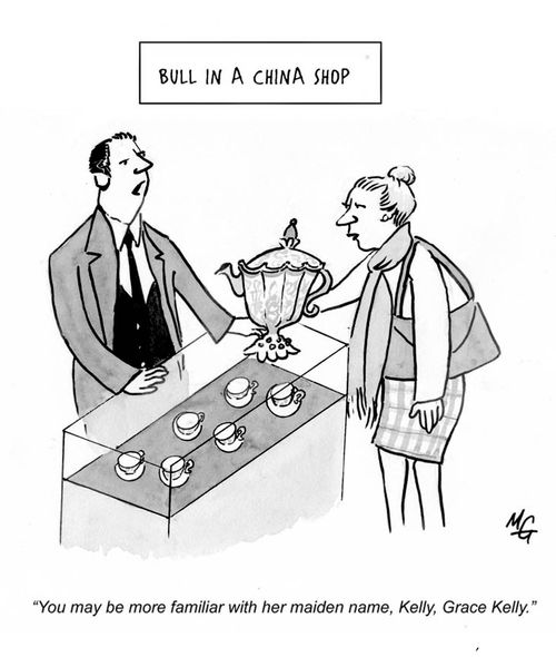 "You may be more familiar with her maiden name, Kelly, Grace Kelly."