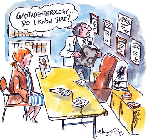 'Gastroenterology...do I know that?'