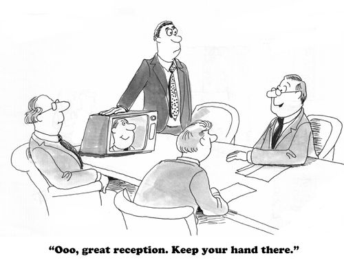 "Ooo, great reception. Keep your hand there."