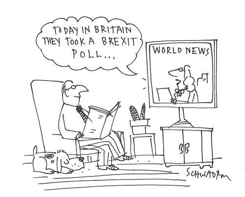 "Today in Britain they took a Brexit poll..."