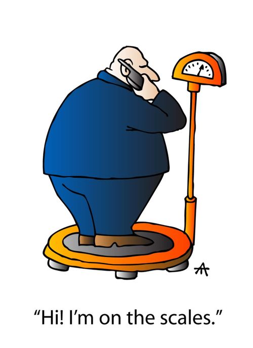 "Hi! I'm on the scales."