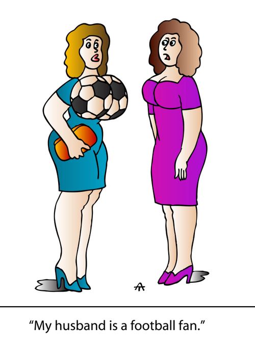"My husband is a football fan."