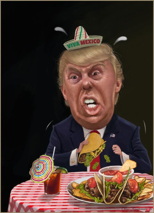 Donald Struggling with a Mexican