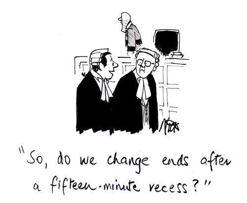 "So, do we change ends after a fifteen-minute recess?"