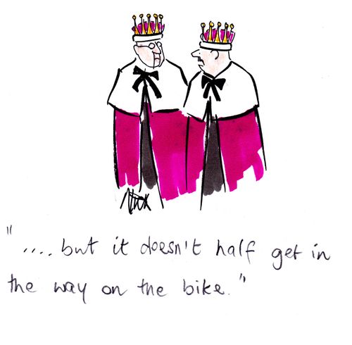 "....but it doesn't half get in the way on the bike."