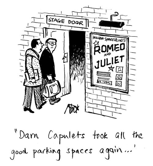 "Darn Capulets took all the good parking spaces again..."