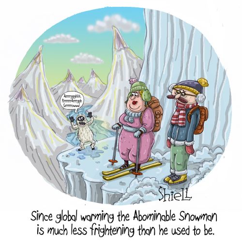 "Since global warming the Abominable Snowman is much less frightening than he used to be."