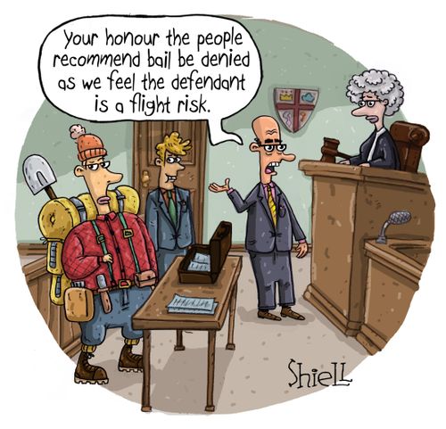 "Your honour the people recommend bail be denied as we feel the defendant is a flight risk."