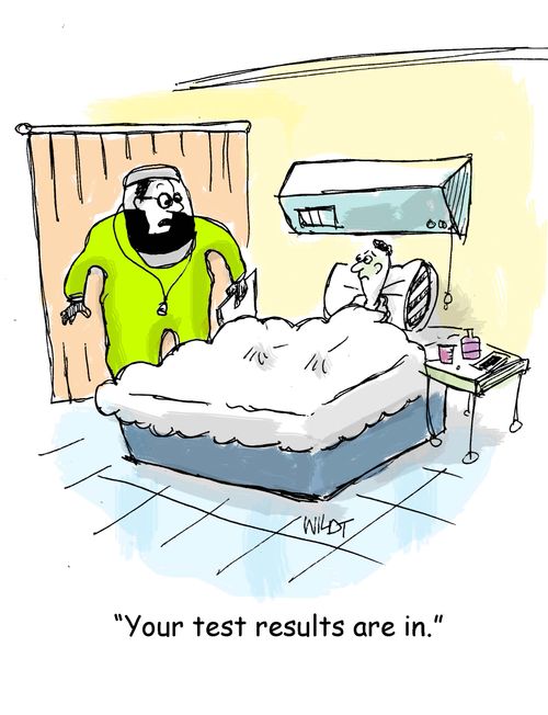 "Your test results are in."