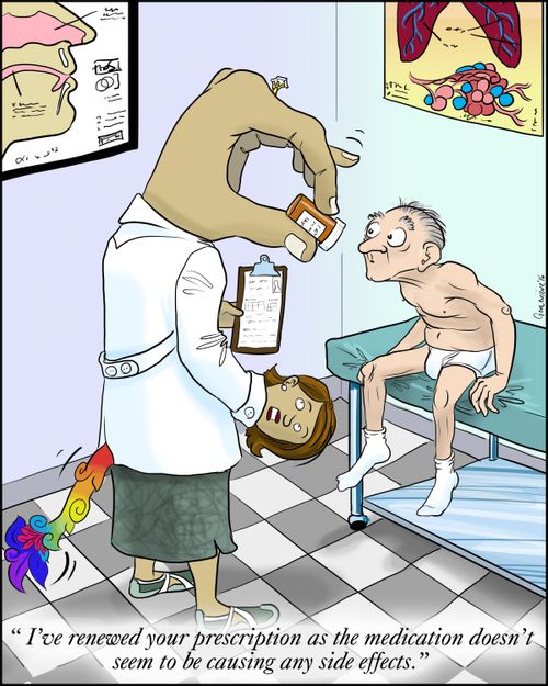 "I've renewed your prescription as the medication doesn't seem to be causing any side effects."