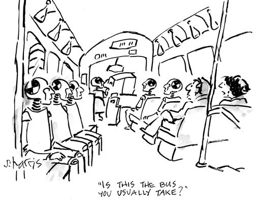 "Is this the bus you usually take?"