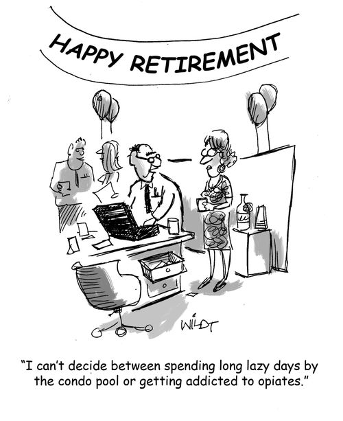 "I can't decide between spending long lazy days by the condo pool or getting addicted to opiates."