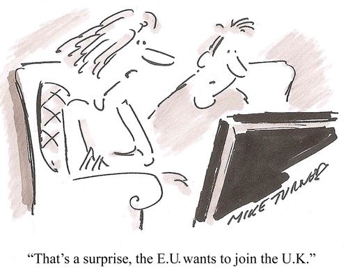 "That's a surprise, the E.U. wants to join the U.K."