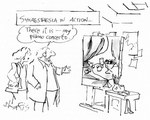 Synesthesia in action... "There it is - my piano concerto."