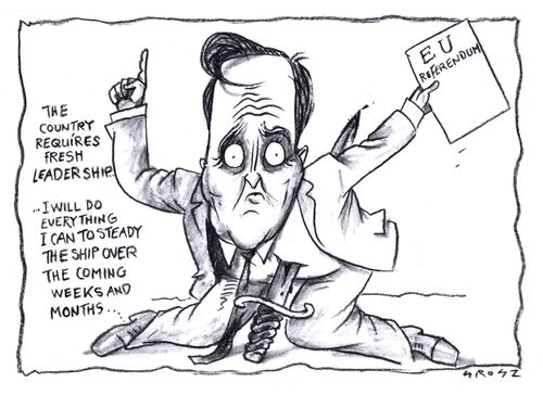 British PM David Cameron resigns