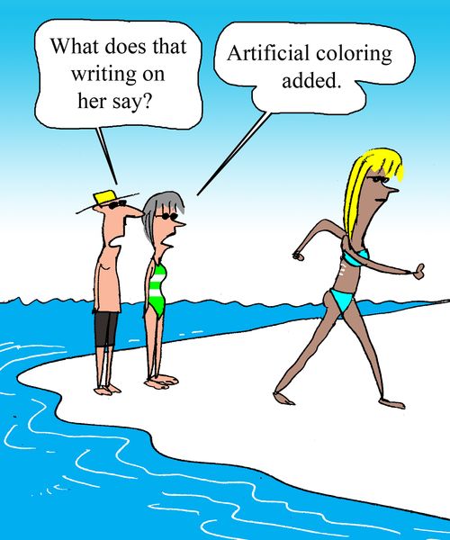 "What does that writing on her say?"