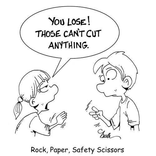 "You lose! Those can't cut anything."