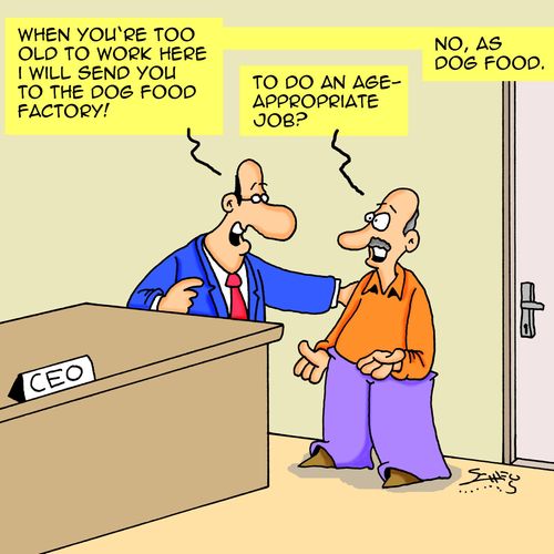 "When you're too old to work here I will send you to the dog food factory...as dog food."